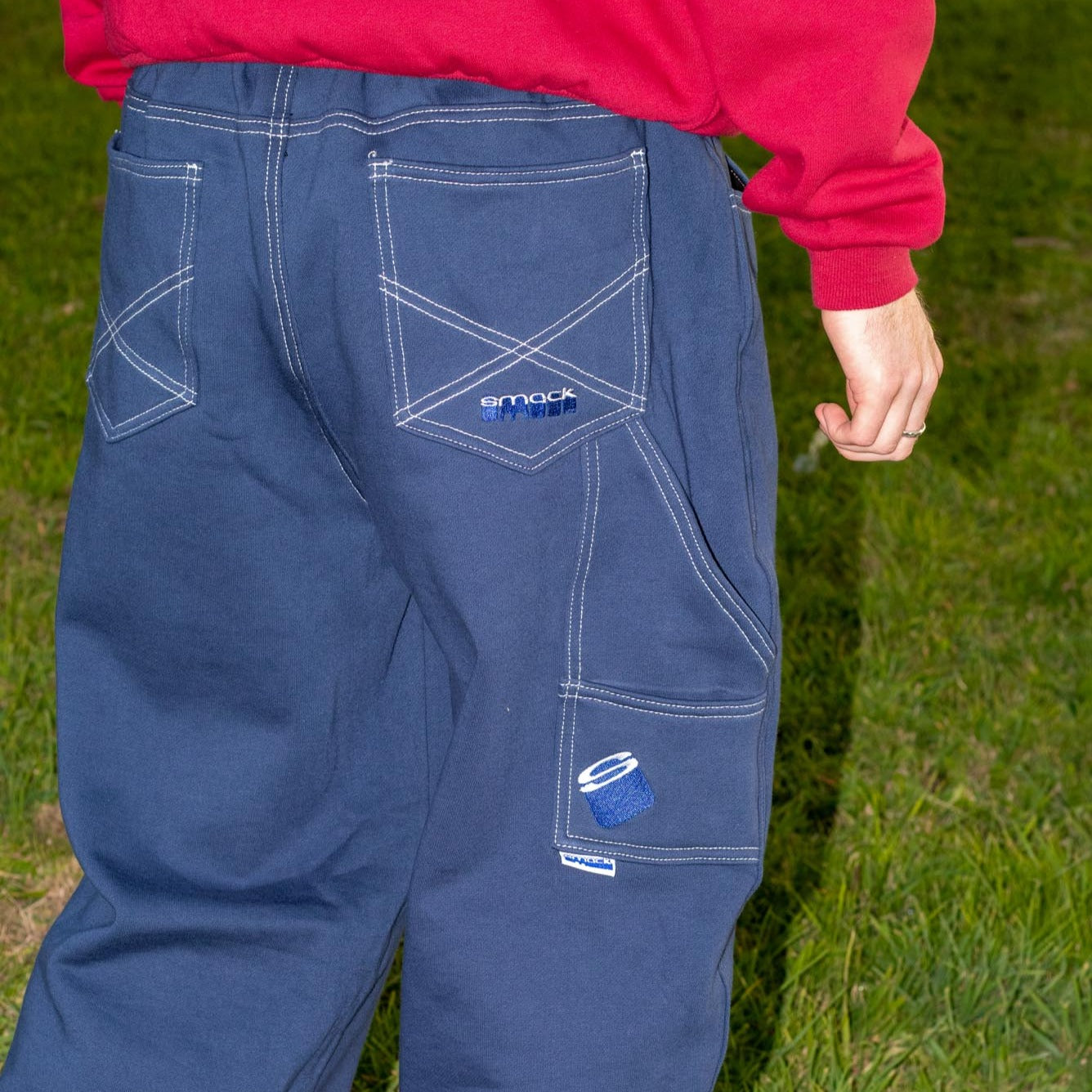 sunken baggy sweatpants - navy